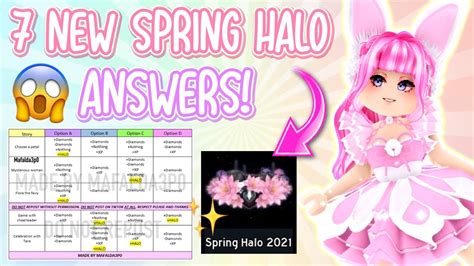 royale high spring 2023 answers|royale high spring halo answer.